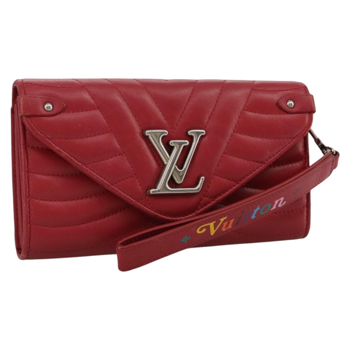 Louis Vuitton New Wave Red Leather Wallet (Pre-Owned)