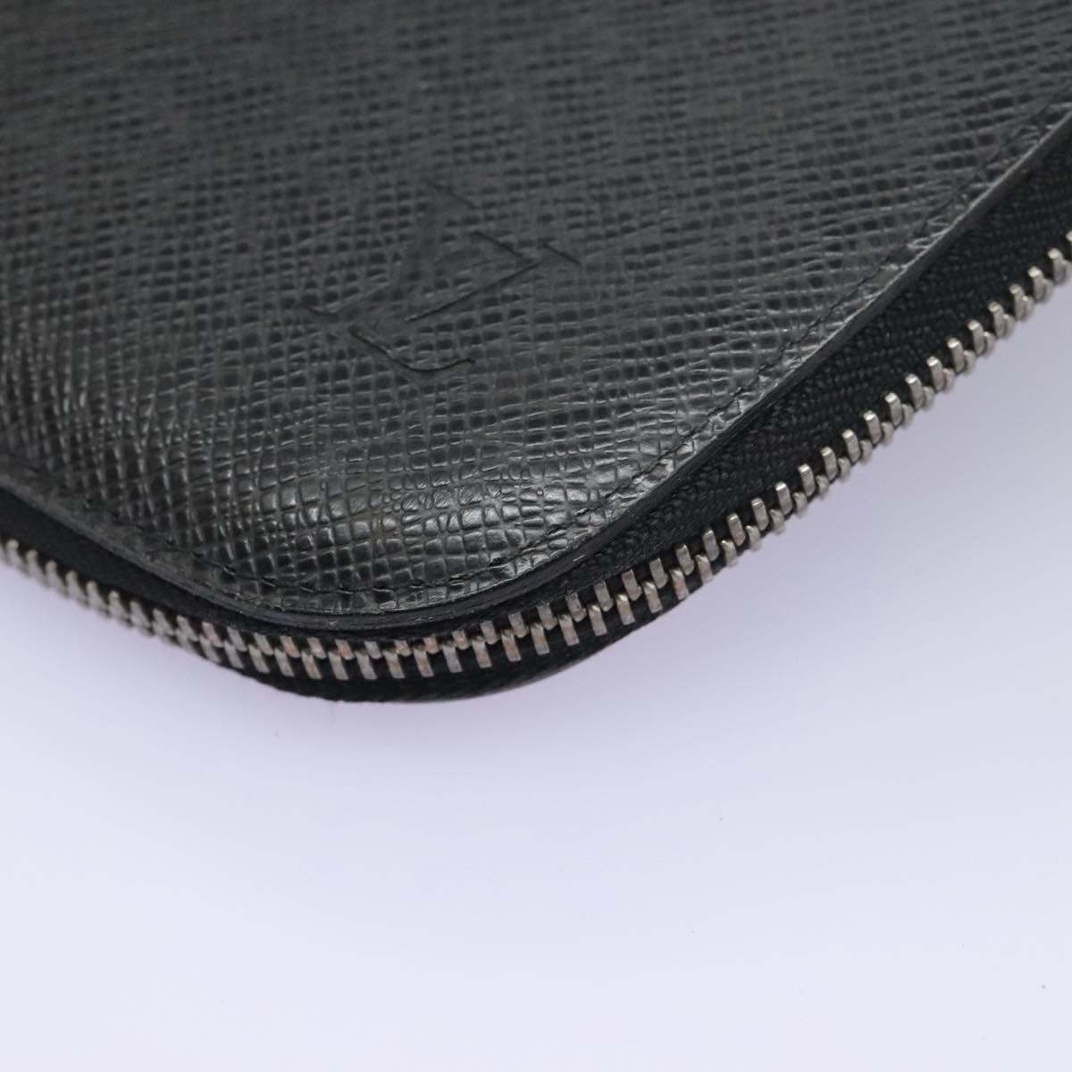 Louis Vuitton Taiga Black Leather Wallet (Pre-Owned)