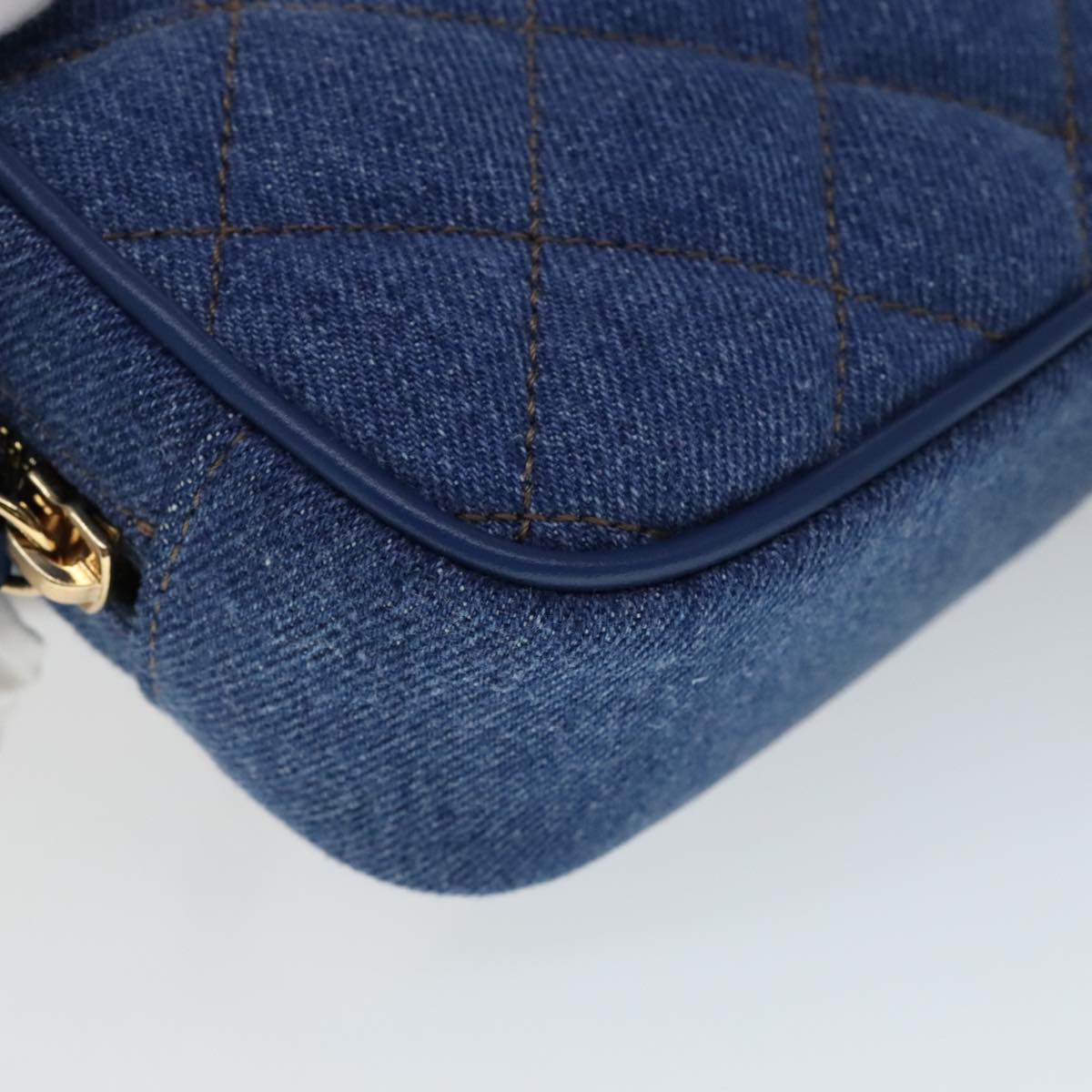 Versace Blue Denim - Jeans Shoulder Bag (Pre-Owned)