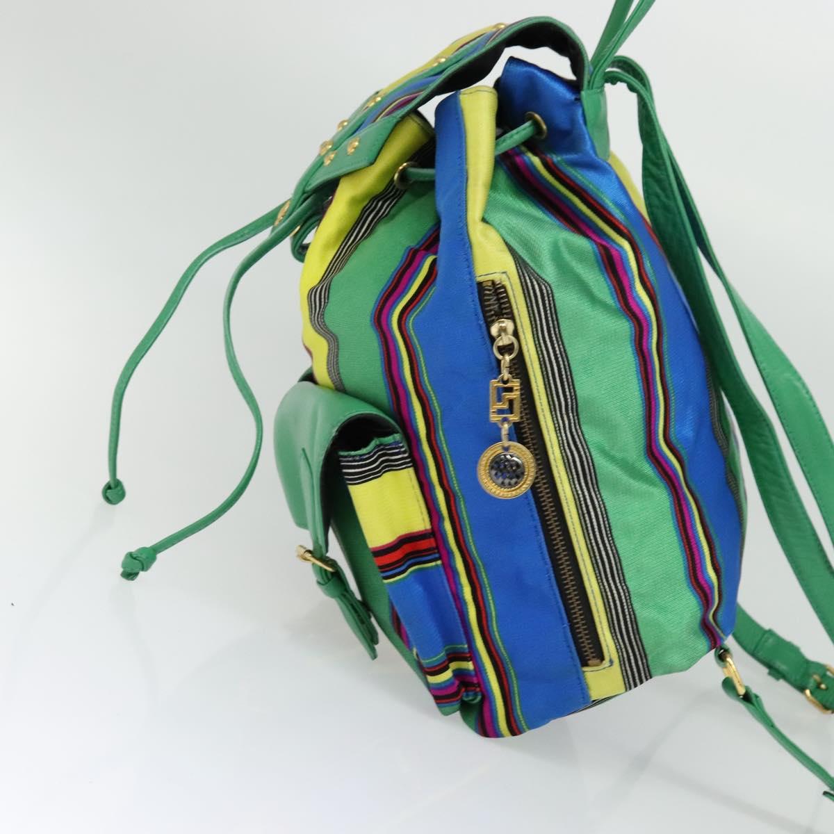 Versace Multicolour Nylon Backpack Bag (Pre-Owned)