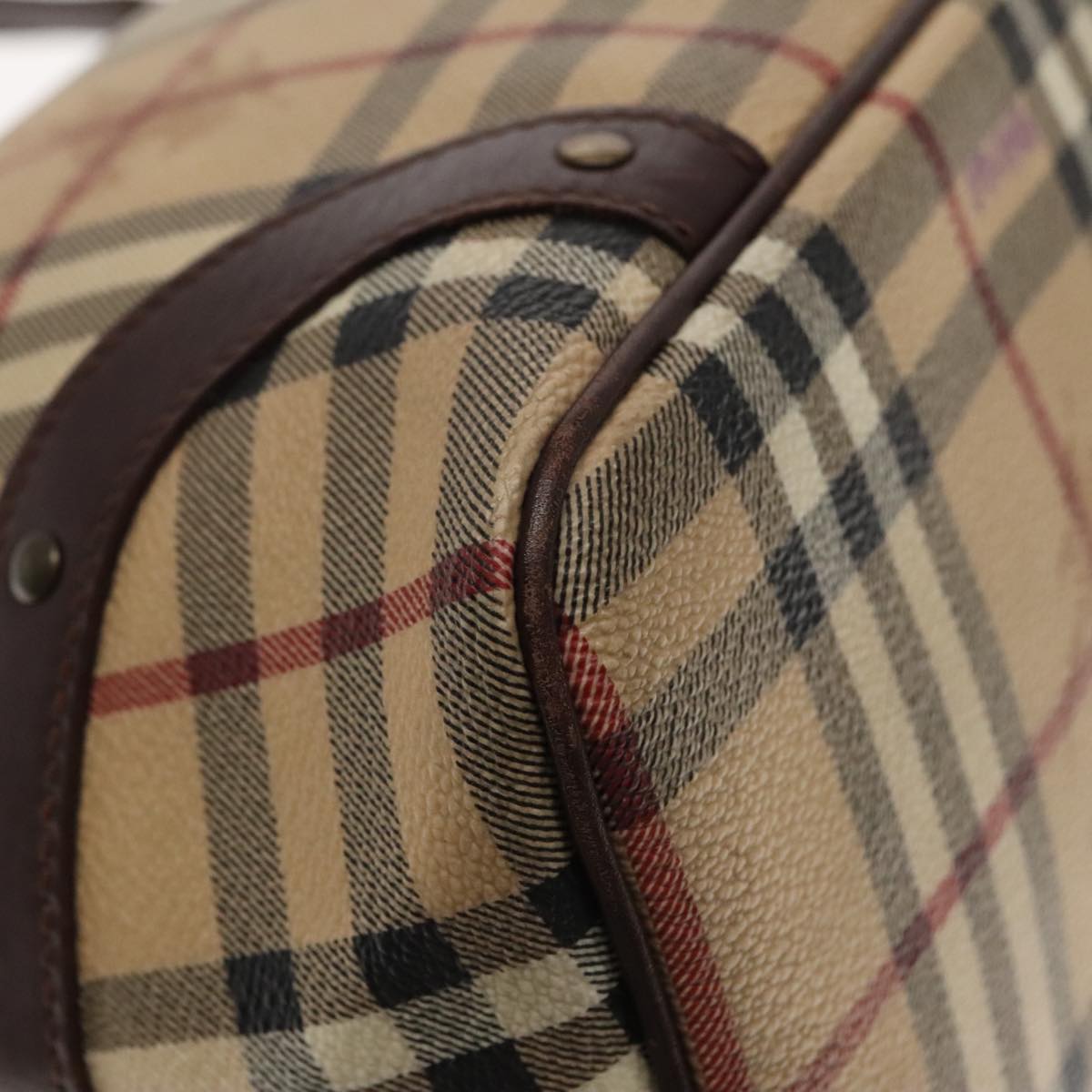 Burberry Nova Check Beige Canvas Tote Bag (Pre-Owned)