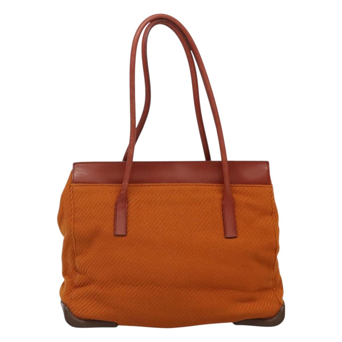 Prada Orange Cotton Tote Bag (Pre-Owned)