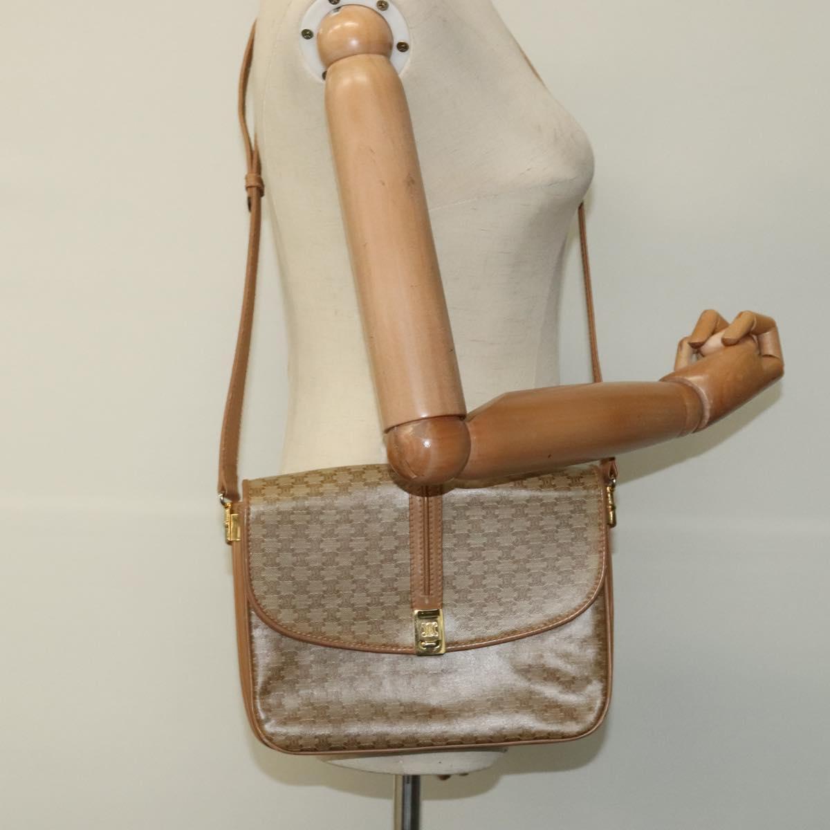 Céline Macadam Beige Canvas Shoulder Bag (Pre-Owned)
