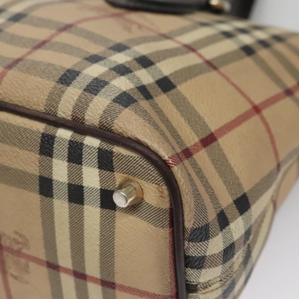 Burberry Nova Check Beige Canvas Tote Bag (Pre-Owned)