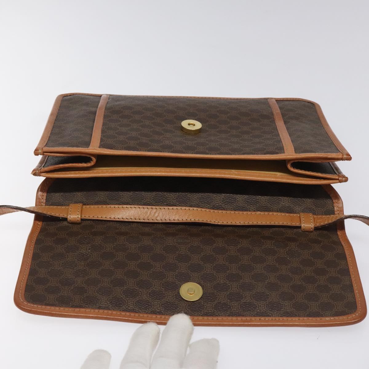 Céline Macadam Brown Canvas Shoulder Bag (Pre-Owned)