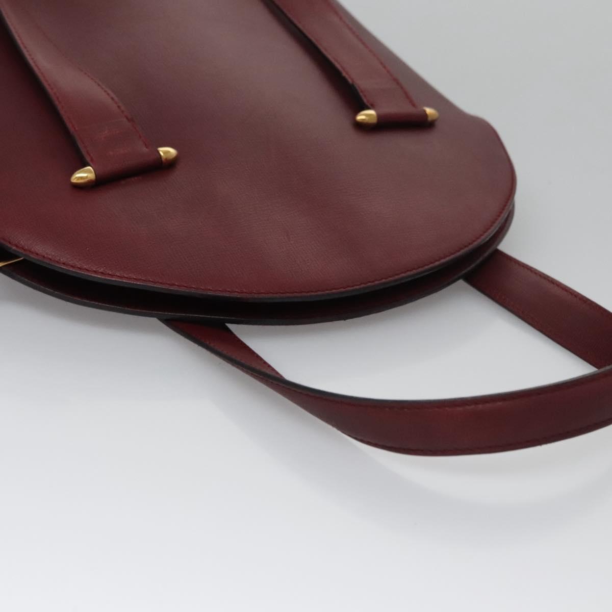Cartier Must Line Burgundy Leather Handbag (Pre-Owned)