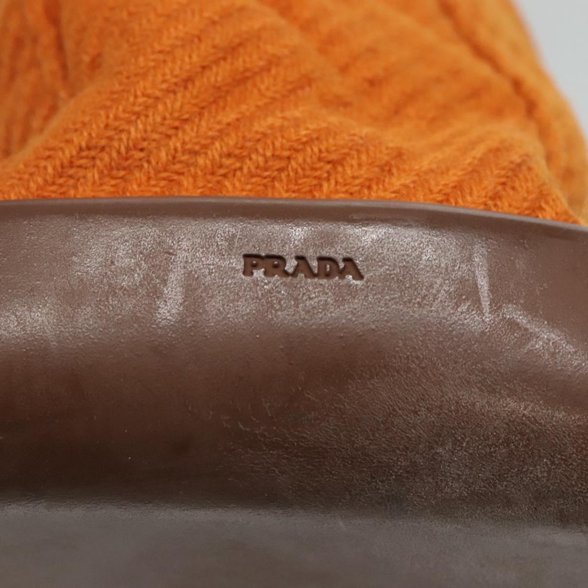 Prada Orange Cotton Tote Bag (Pre-Owned)
