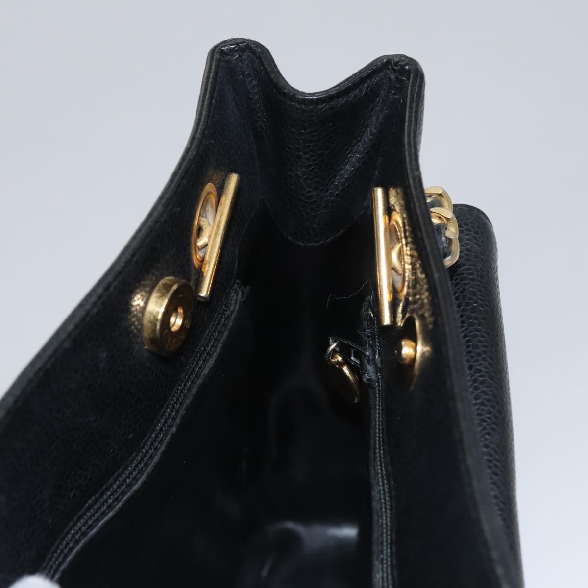 Chanel Cc Totebag Black Leather Tote Bag (Pre-Owned)