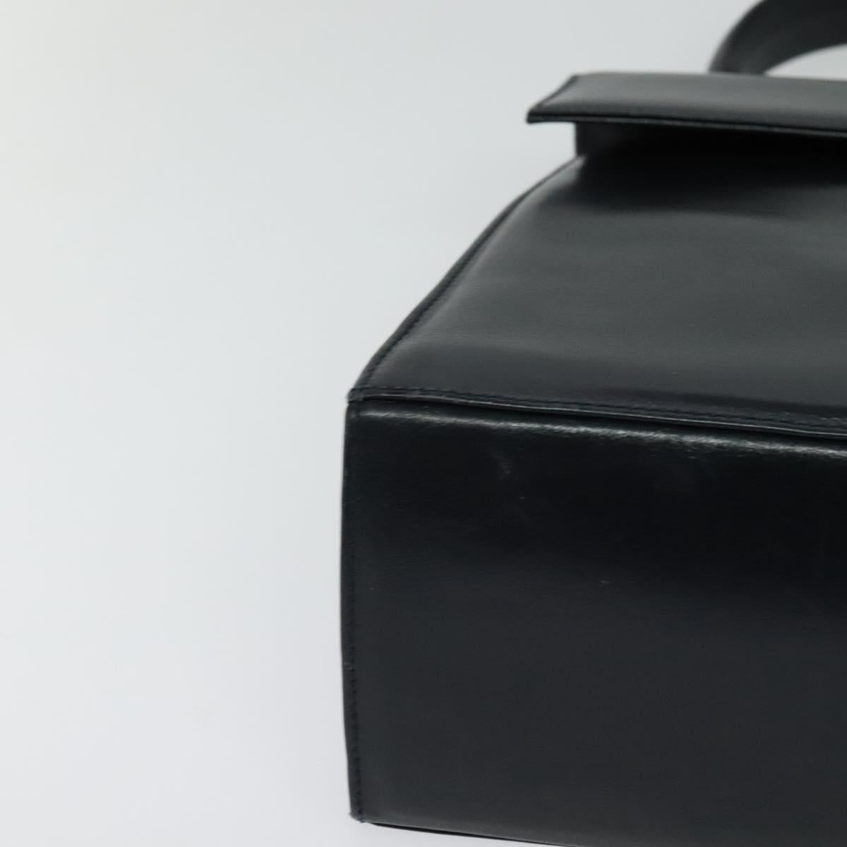 Salvatore Ferragamo Gancini Black Leather Handbag (Pre-Owned)