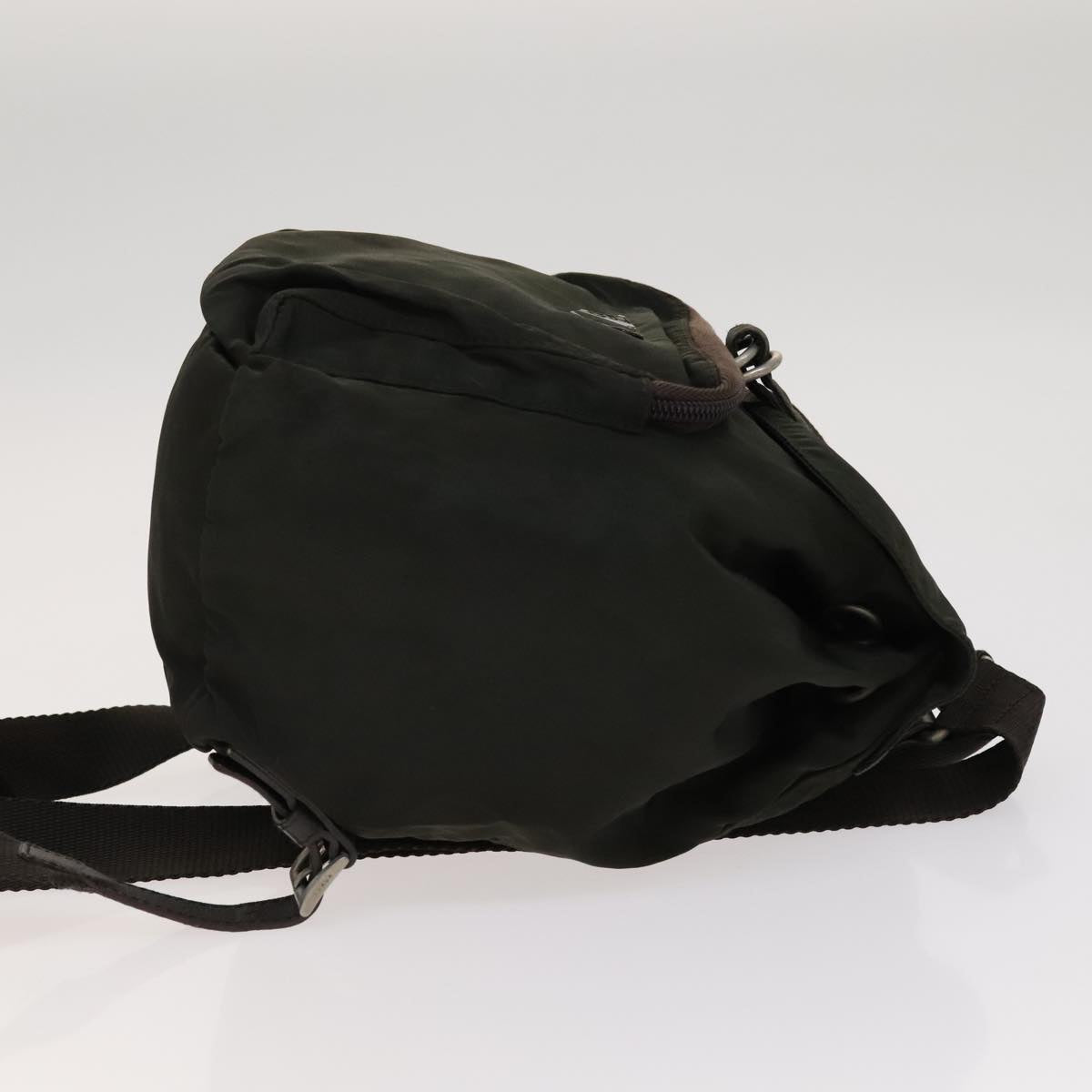 Prada Re-Nylon Khaki Canvas Backpack Bag (Pre-Owned)