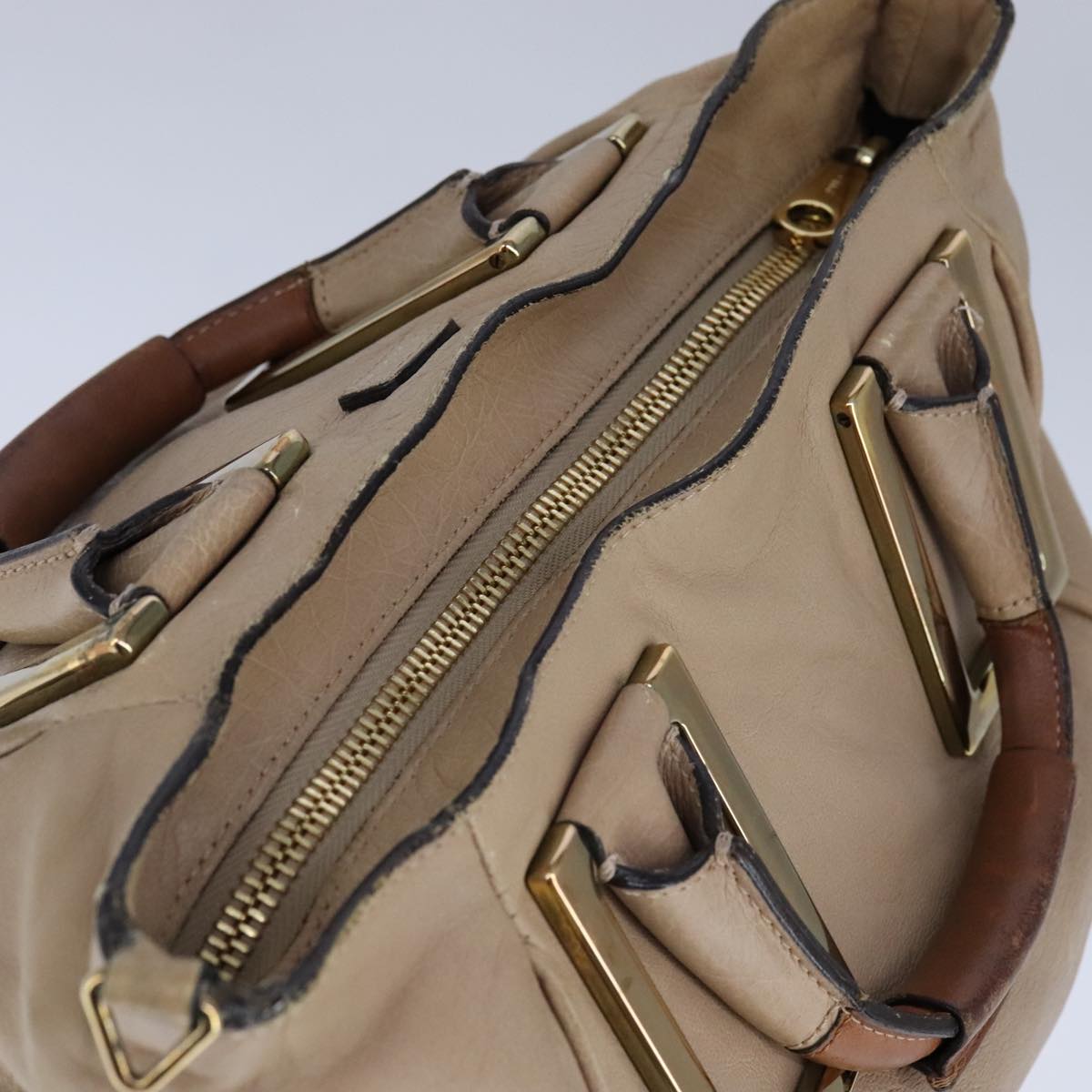 Chloé Ethel Beige Leather Handbag (Pre-Owned)