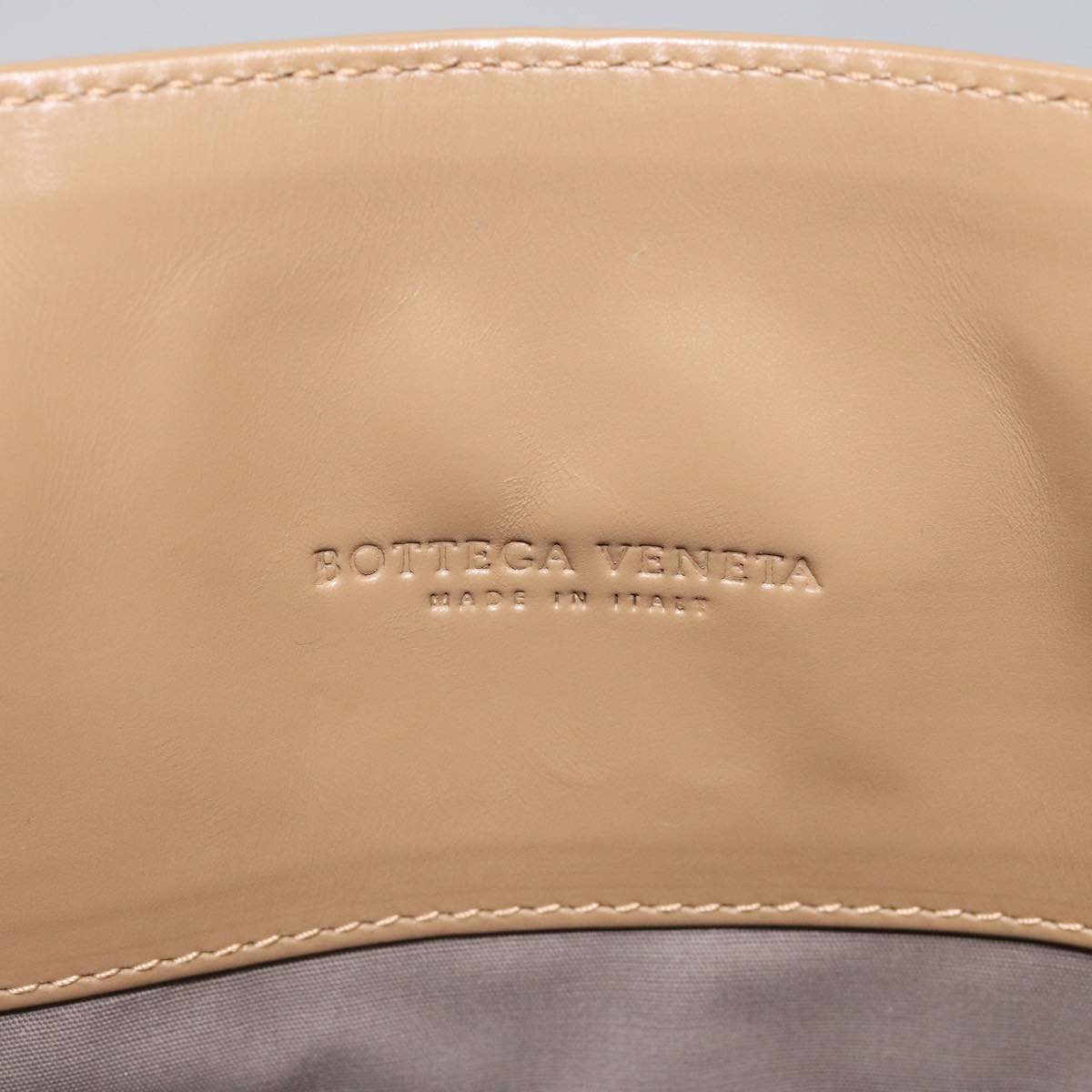 Bottega Veneta Intrecciato Beige Leather Briefcase Bag (Pre-Owned)