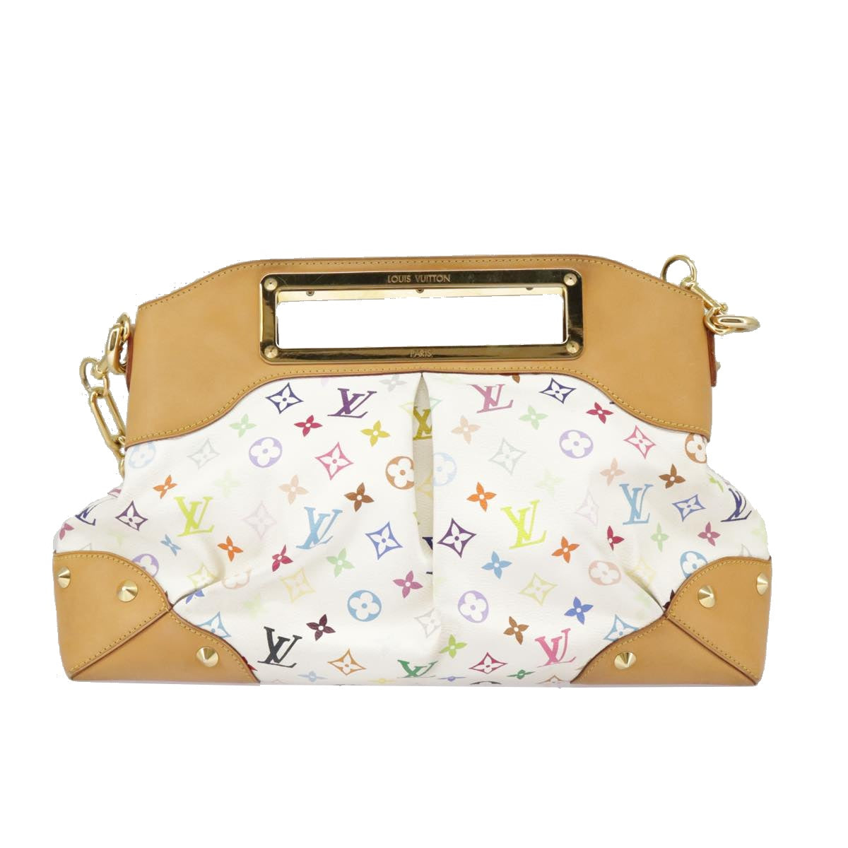 Louis Vuitton Judy White Canvas Shoulder Bag (Pre-Owned)