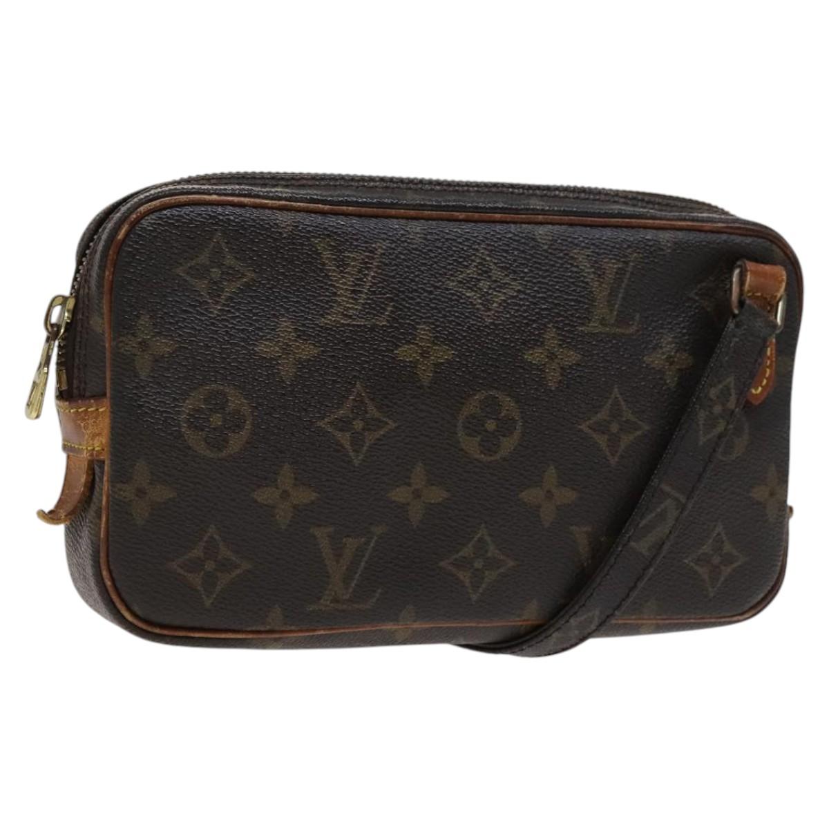 Louis Vuitton Marly Brown Canvas Shoulder Bag (Pre-Owned)