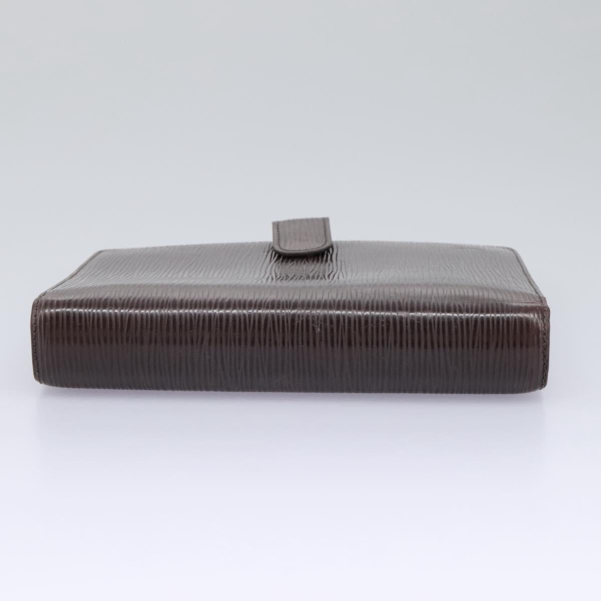 Louis Vuitton Couverture Agenda Fonctionnel Mm Brown Leather Wallet (Pre-Owned)