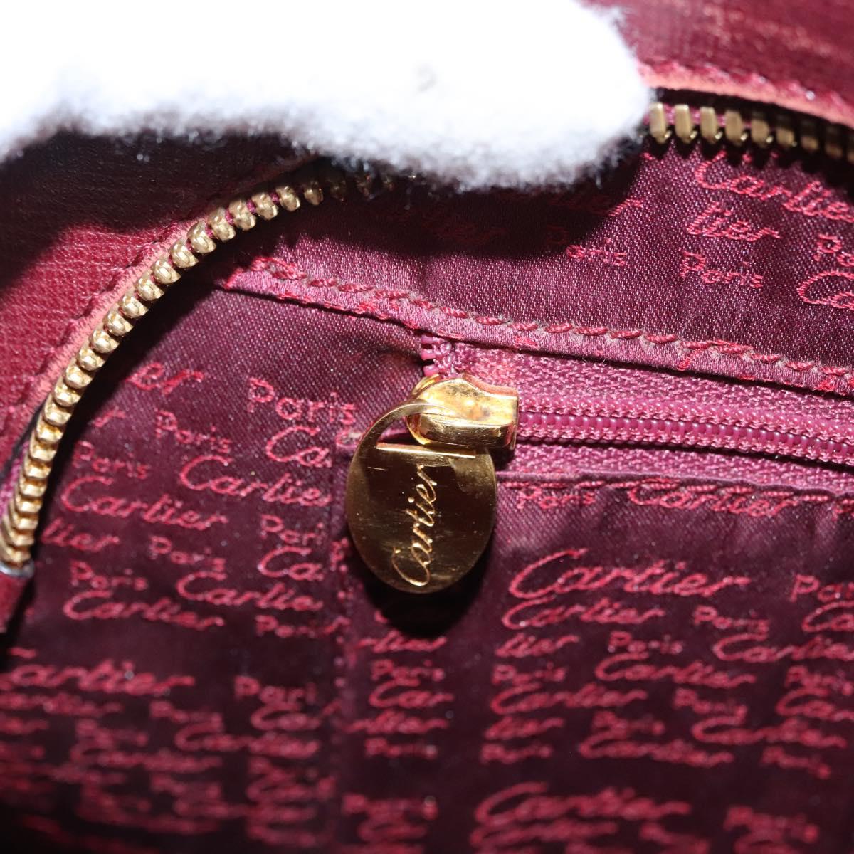 Cartier Must Line Burgundy Leather Handbag (Pre-Owned)