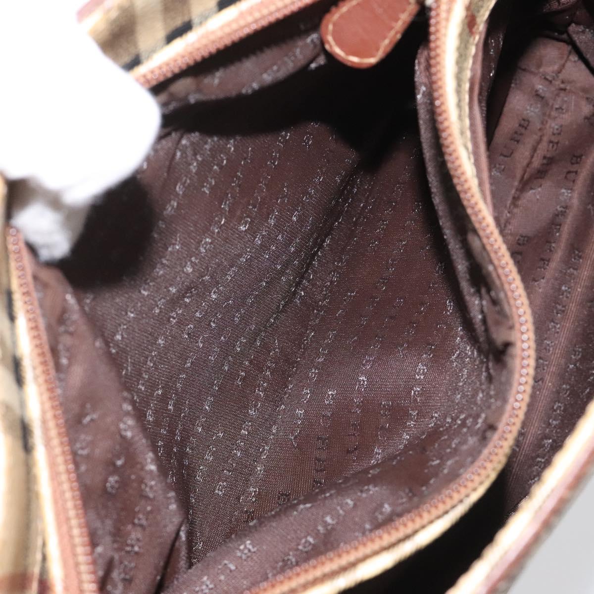 Burberry Haymarket Beige Canvas Handbag (Pre-Owned)