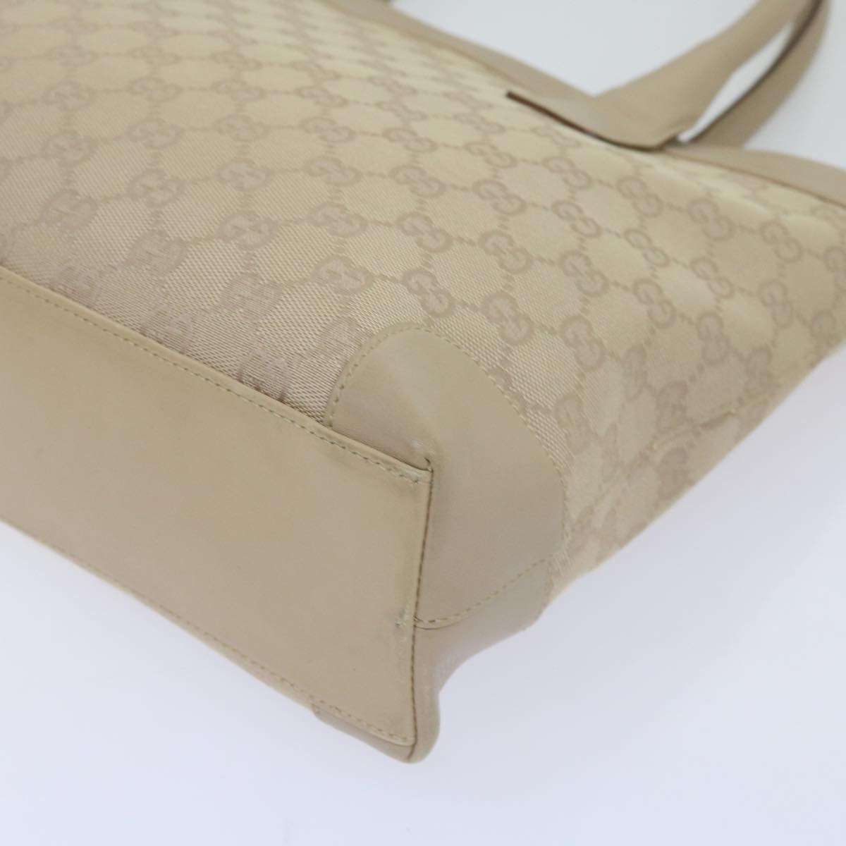 Gucci Gg Canvas Beige Canvas Tote Bag (Pre-Owned)