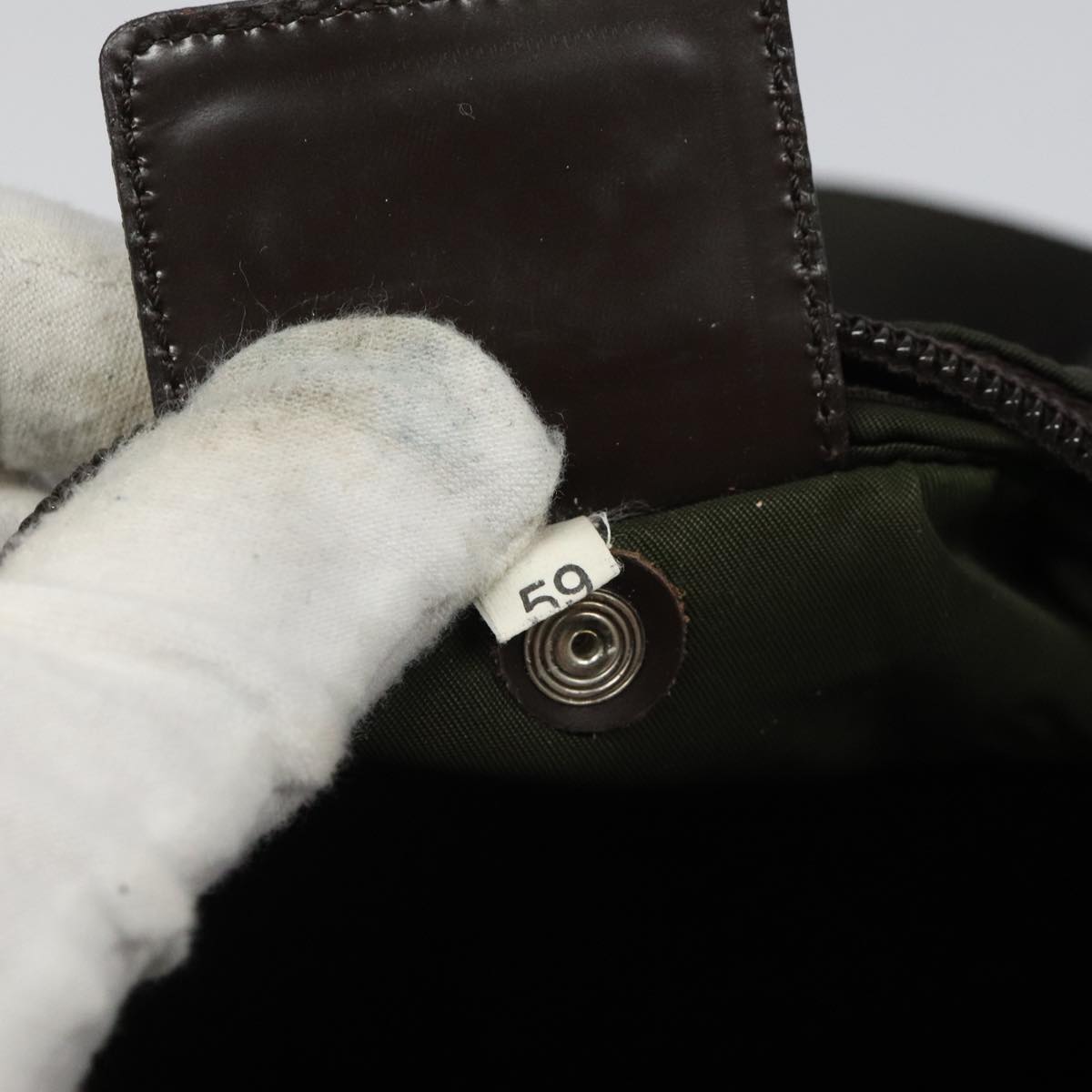 Prada Tessuto Khaki Synthetic Tote Bag (Pre-Owned)