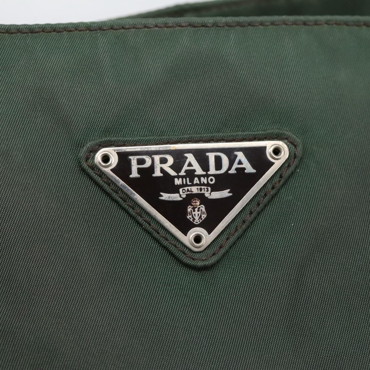 Prada Tessuto Green Synthetic Handbag (Pre-Owned)