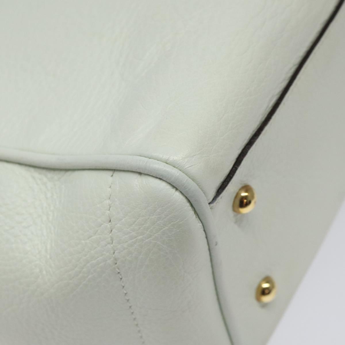 Loewe T Shopper White Leather Tote Bag (Pre-Owned)