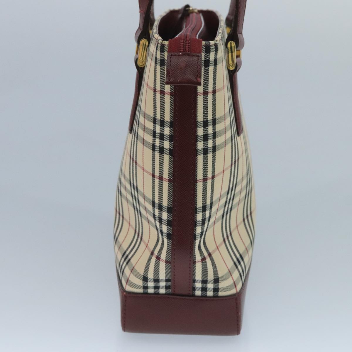 Burberry Nova Check Beige Canvas Tote Bag (Pre-Owned)