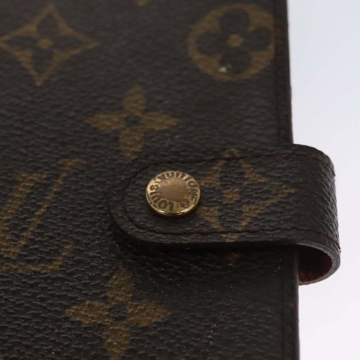 Louis Vuitton Couverture Agenda Fonctionnel Pm Brown Canvas Wallet (Pre-Owned)