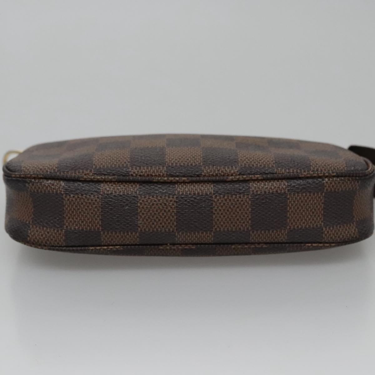 Louis Vuitton Mini Pochette Accessoires Brown Canvas Clutch Bag (Pre-Owned)