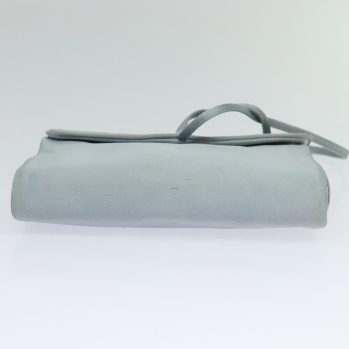 Prada Cosmetic Pouch Turquoise Synthetic Clutch Bag (Pre-Owned)
