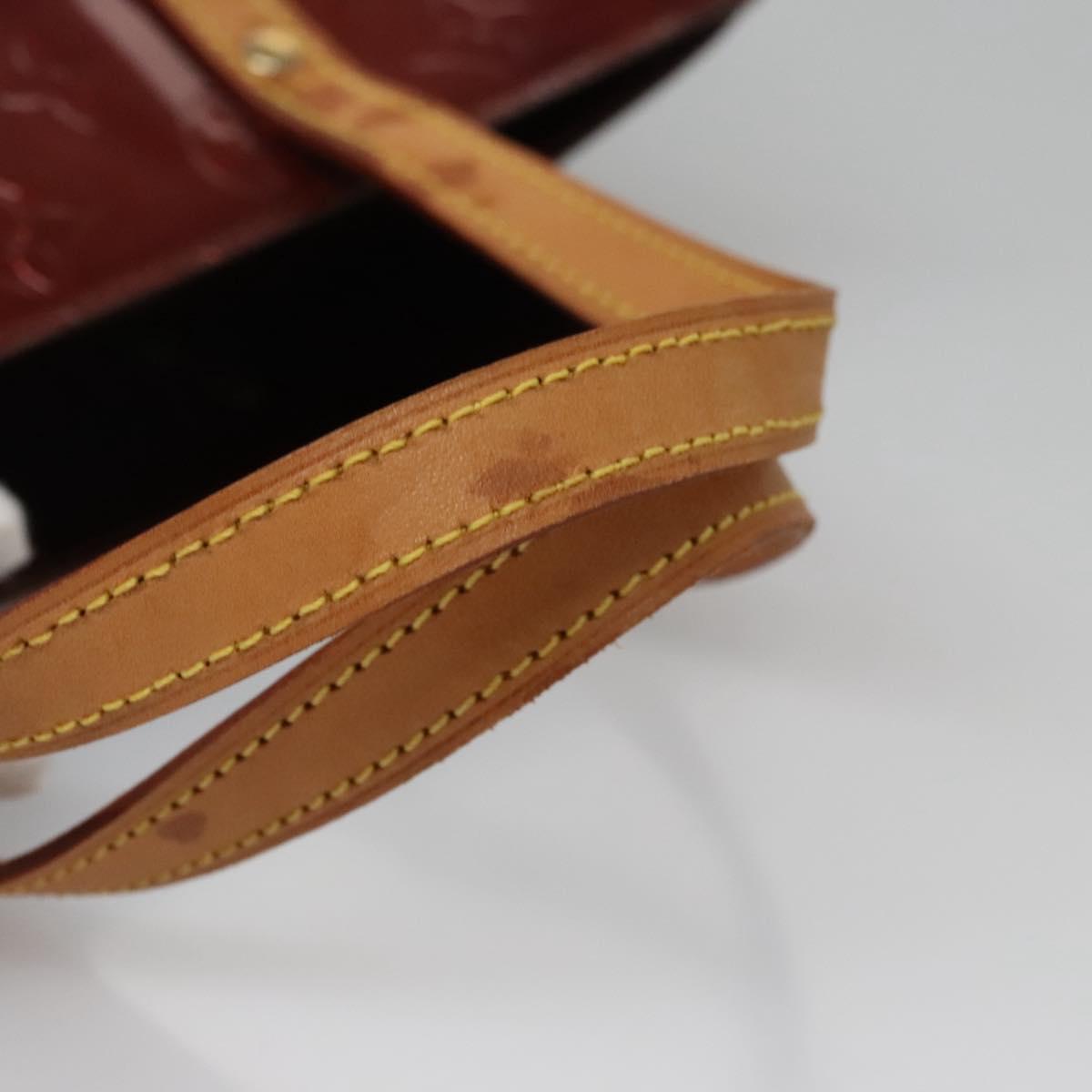 Louis Vuitton Reade Burgundy Patent Leather Handbag (Pre-Owned)
