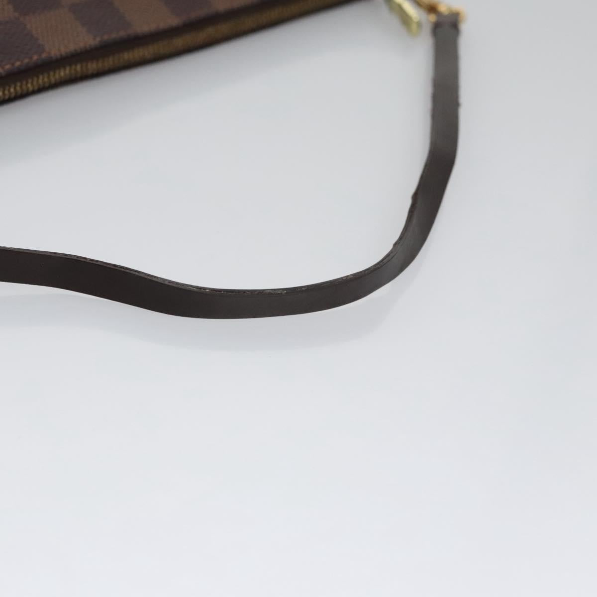 Louis Vuitton Pochette Accessoire Brown Canvas Clutch Bag (Pre-Owned)