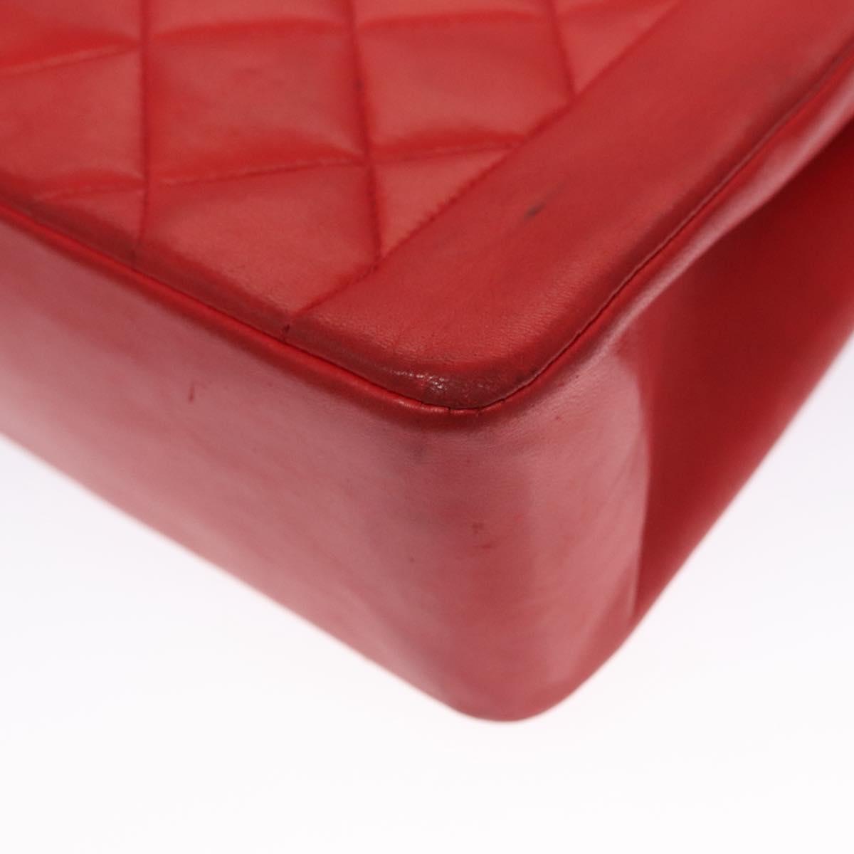 Chanel Diana Red Leather Shoulder Bag (Pre-Owned)