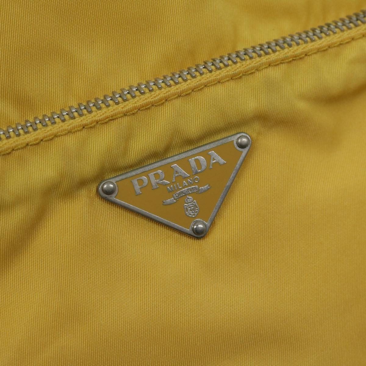 Prada Tessuto Yellow Synthetic Tote Bag (Pre-Owned)