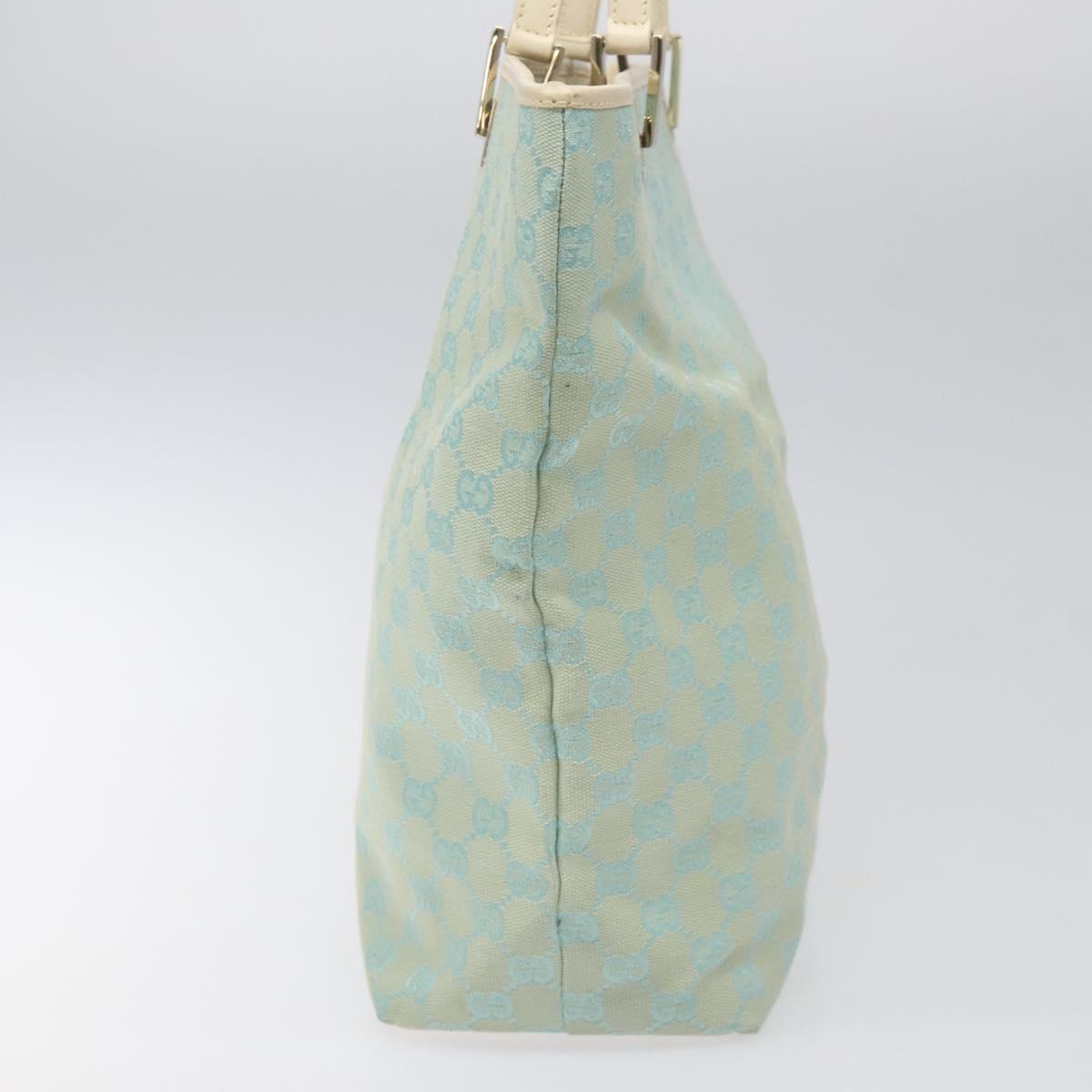 Gucci Gg Canvas Blue Canvas Tote Bag (Pre-Owned)