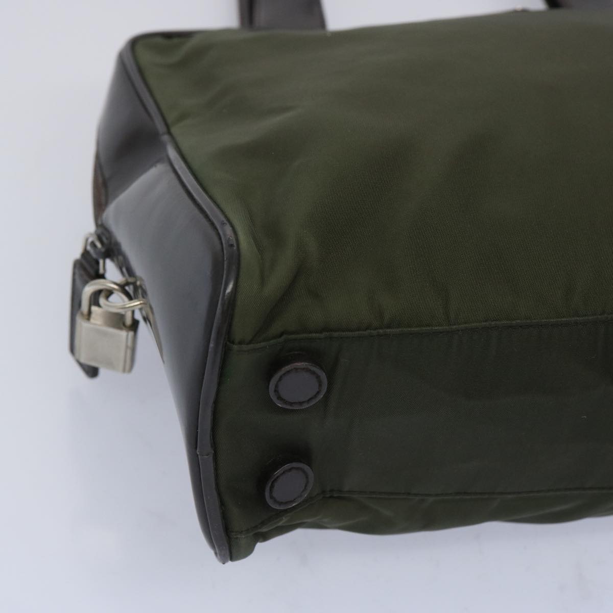 Prada Green Synthetic Tote Bag (Pre-Owned)