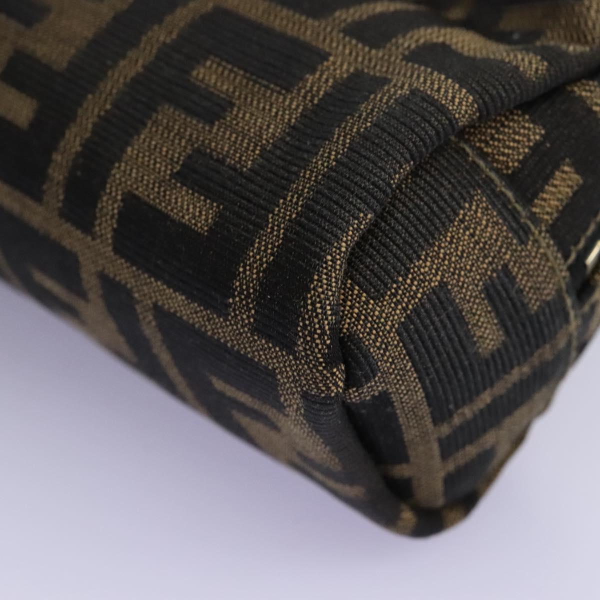 Fendi Zucca Brown Canvas Clutch Bag (Pre-Owned)