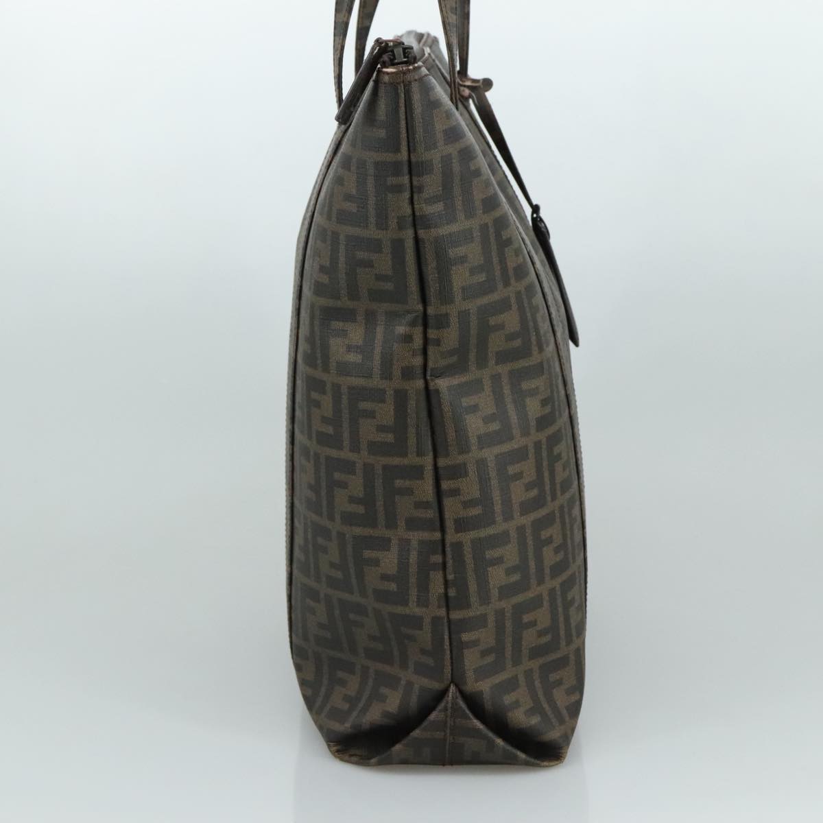 Fendi Zucca Brown Canvas Tote Bag (Pre-Owned)