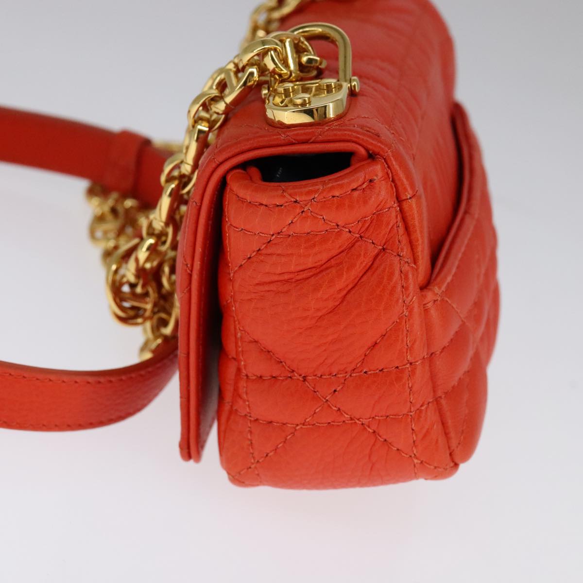 Dior Orange Leather Shoulder Bag (Pre-Owned)