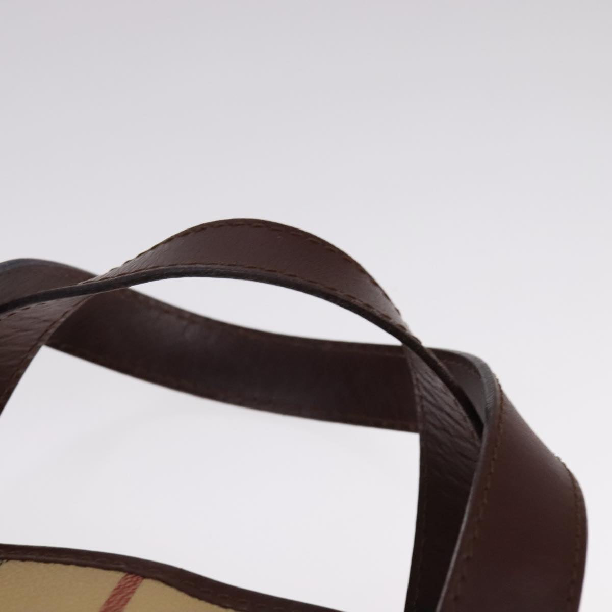 Burberry Haymarket Beige Canvas Tote Bag (Pre-Owned)