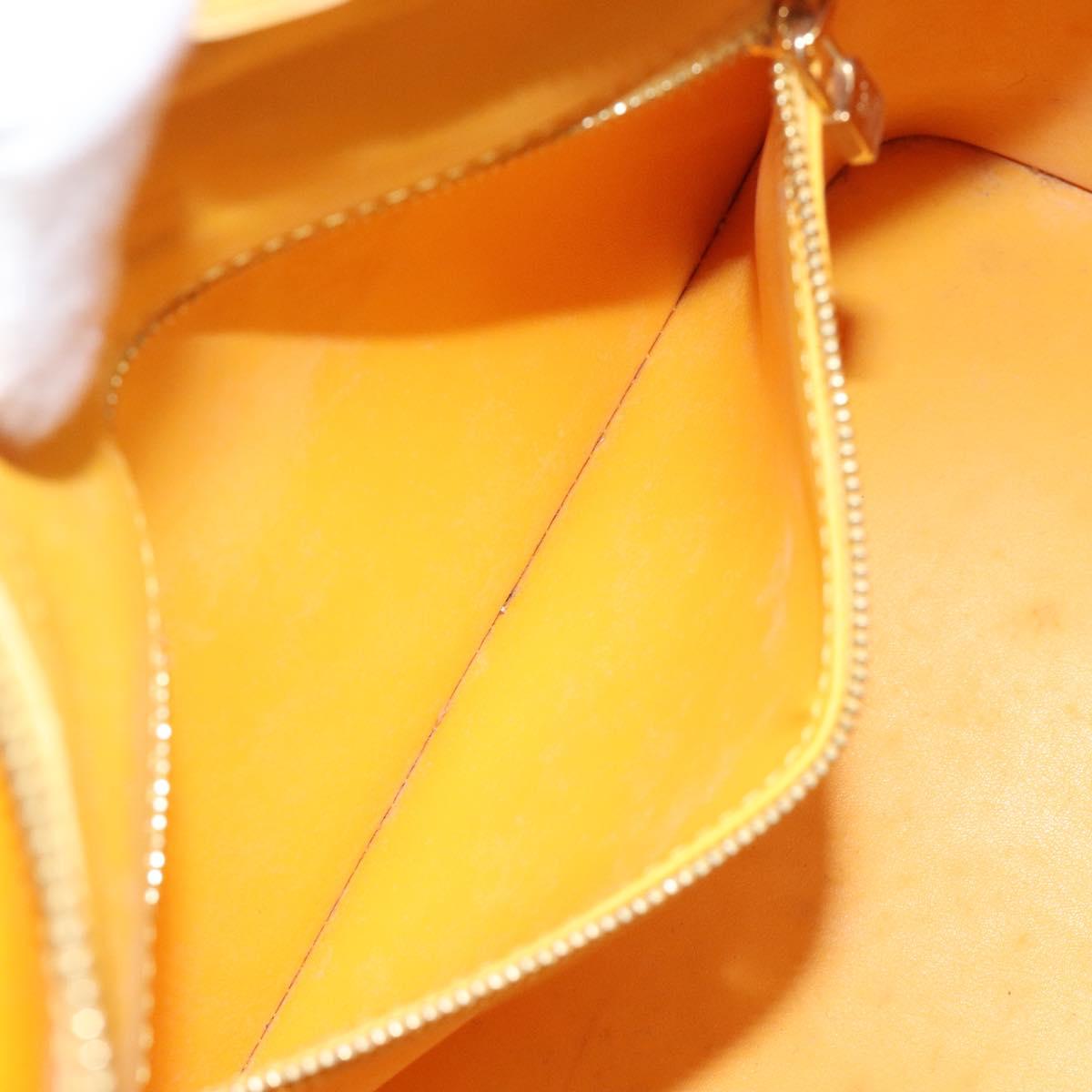 Louis Vuitton Houston Yellow Patent Leather Handbag (Pre-Owned)