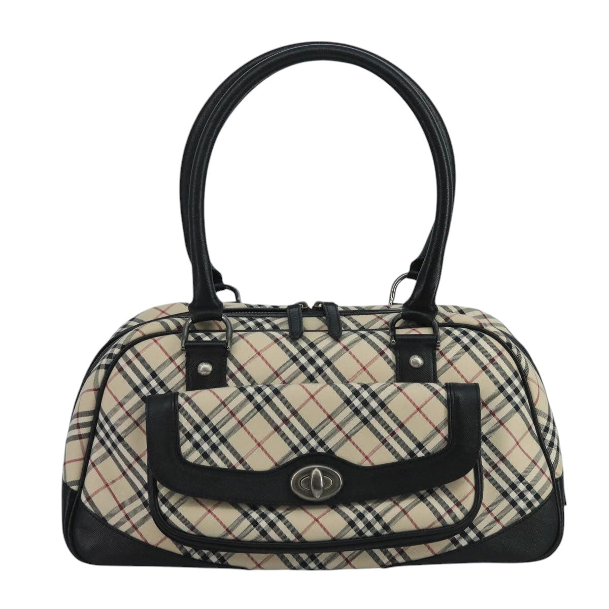 Burberry Nova Check Beige Canvas Shoulder Bag (Pre-Owned)