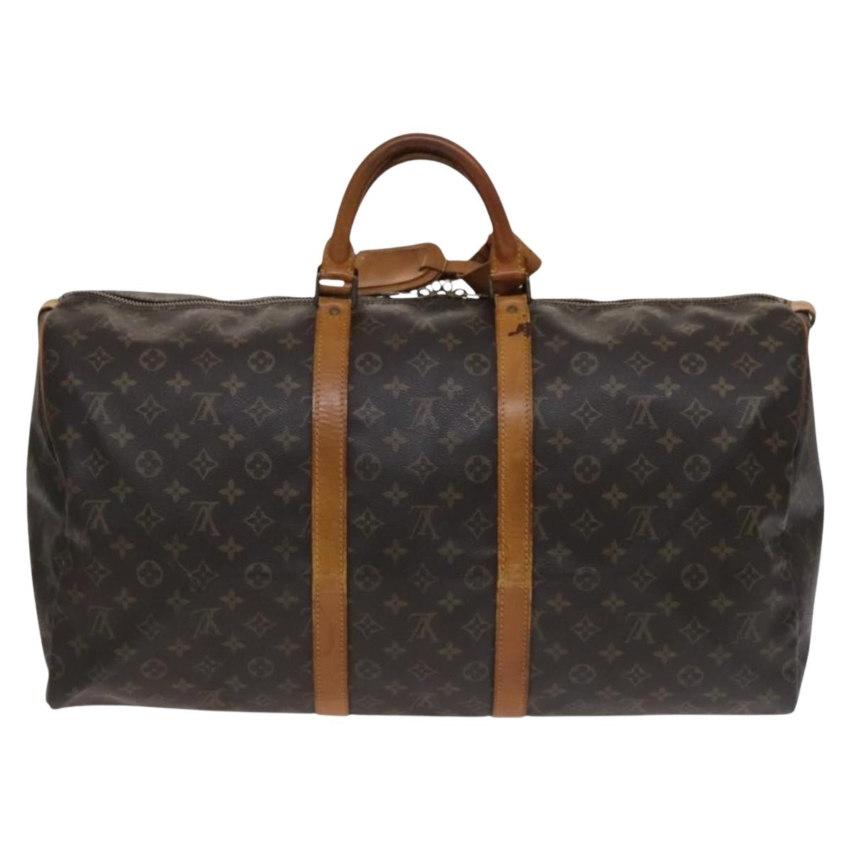 Louis Vuitton Keepall 50 Black Canvas Travel Bag (Pre-Owned)
