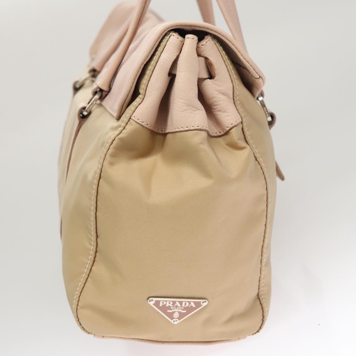 Prada Beige Synthetic Shoulder Bag (Pre-Owned)