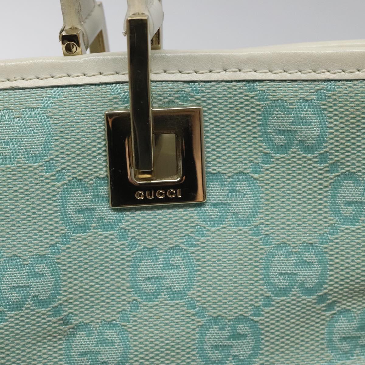 Gucci Gg Canvas Blue Canvas Tote Bag (Pre-Owned)