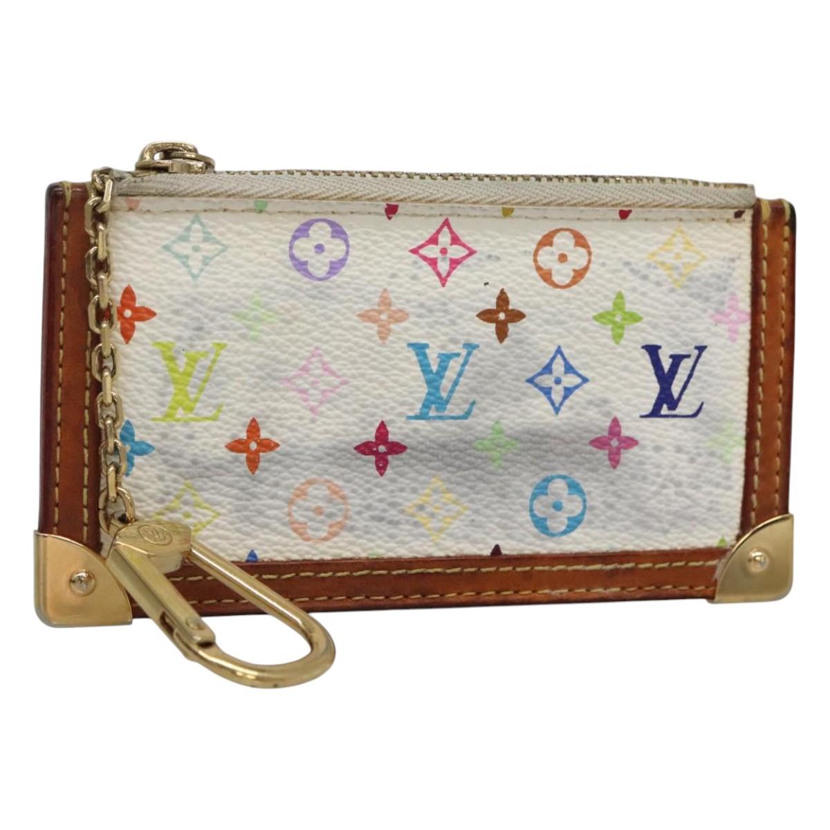 Louis Vuitton Pochette Clés White Canvas Wallet (Pre-Owned)