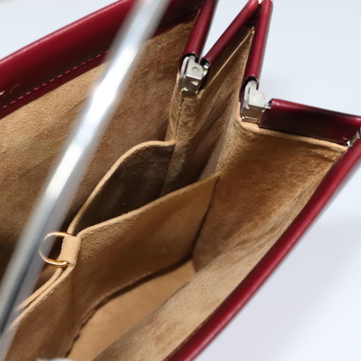 Cartier Trinity Burgundy Leather Handbag (Pre-Owned)