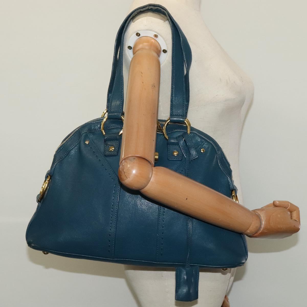 Yves Saint Laurent Muse Blue Leather Handbag (Pre-Owned)
