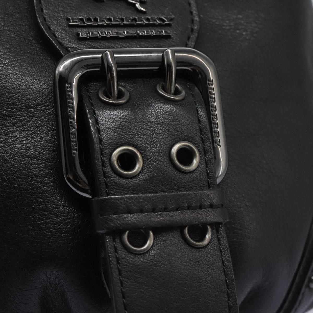 Burberry Nova Check Black Leather Shoulder Bag (Pre-Owned)