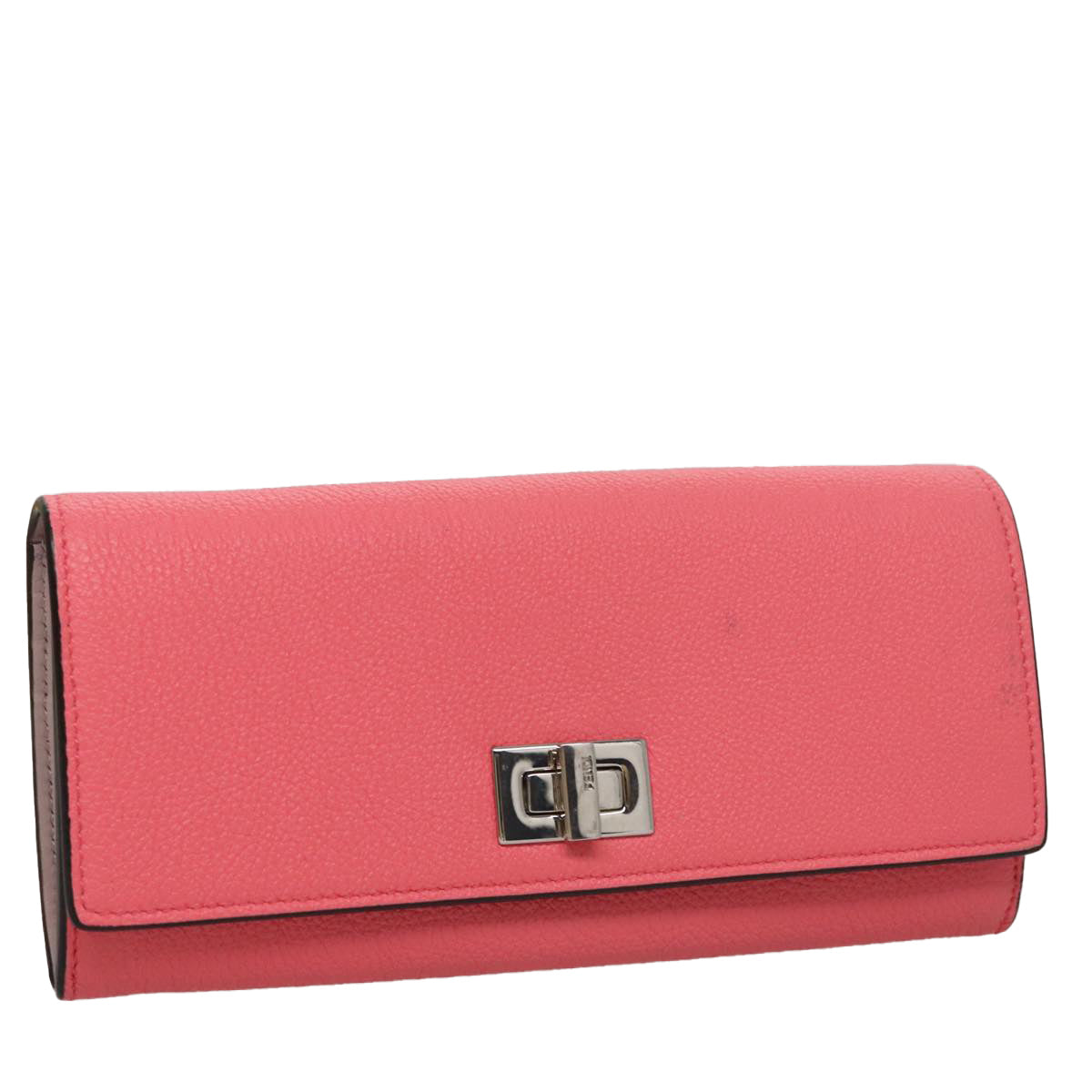 Fendi Peekaboo Pink Leather Wallet (Pre-Owned)
