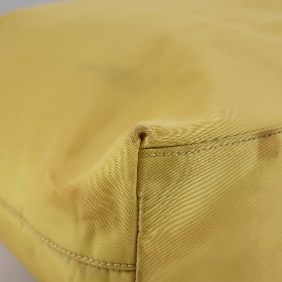 Prada Re-Nylon Yellow Metal Handbag (Pre-Owned)